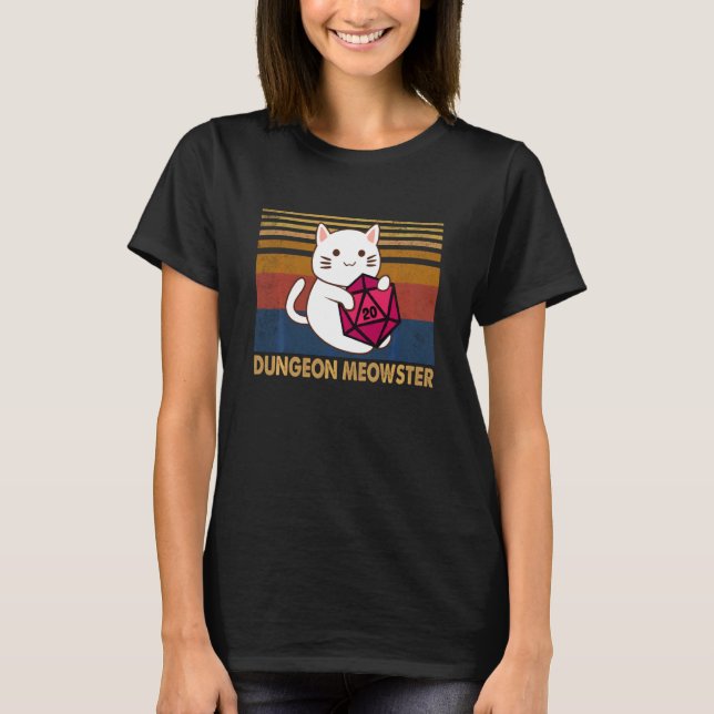 Kärlek Cats Dungeons Meowster Spelar Cute Kit T Shirt (Framsida)