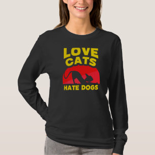 Kärlek Cats Hate Hundar Pet Cat Animal T Shirt