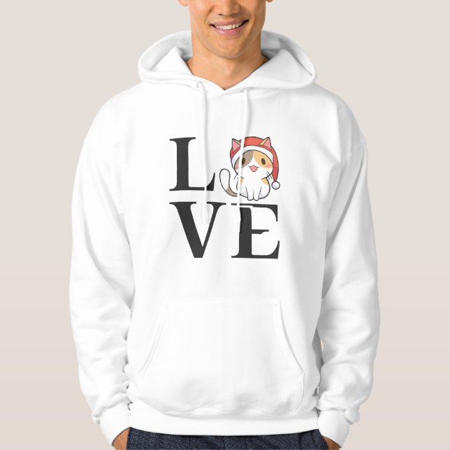 Kärlek Cats - Santa Kitten Hoodie (Framsida)