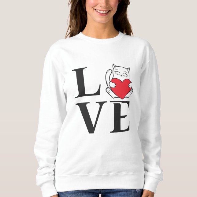 Kärlek Cats T Shirt (Framsida)