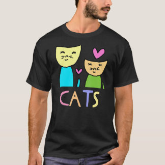 Kärlek Cats Teckning efter Jad Fair T Shirt