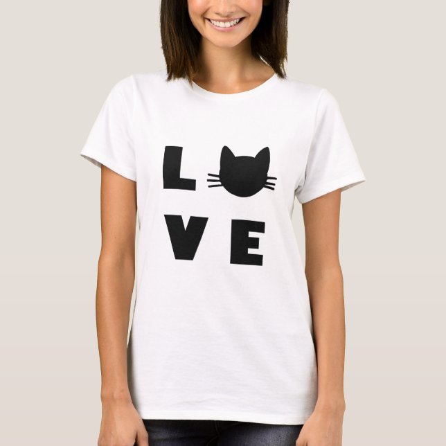 Kärlek Cats. Tee (Framsida)
