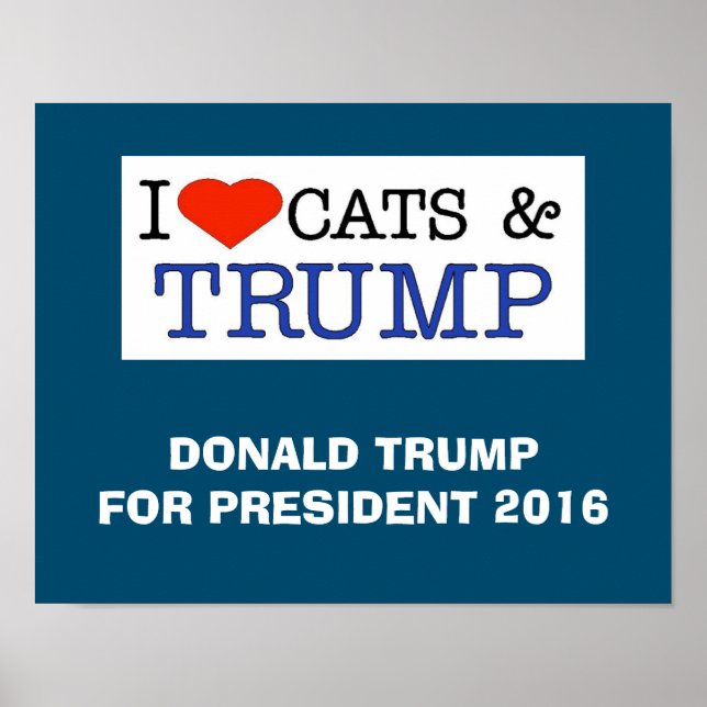 Kärlek Cats Trump Poster (Framsidan)