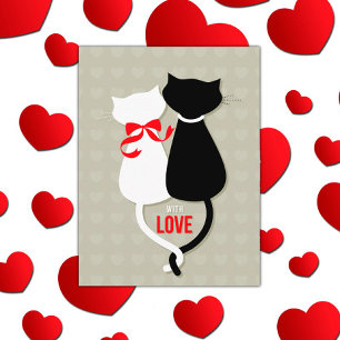 Kärlek Cats Valentine Helg Vykort