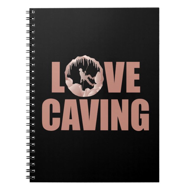 Kärlek Cave - Cave Exploration Speleology Anteckningsbok (Framsidan)