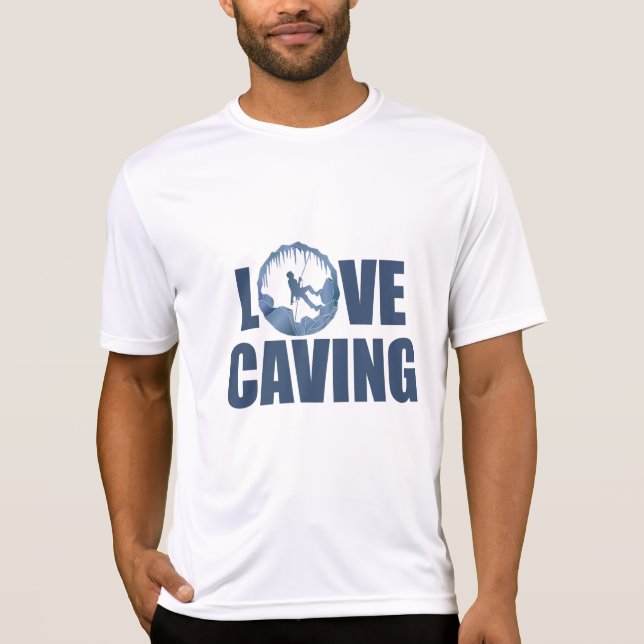 Kärlek Cave - Cave Spelunking Speleology T Shirt (Framsida)