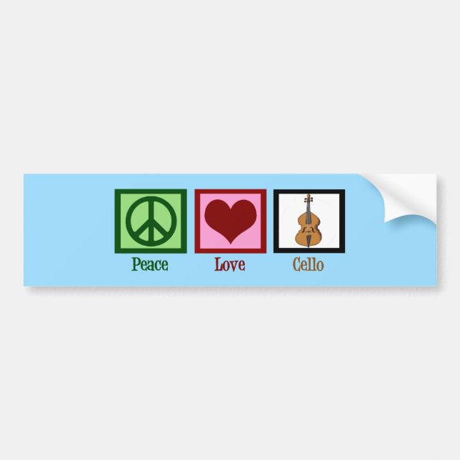 Kärlek Cello Bildekal (Framsidan)