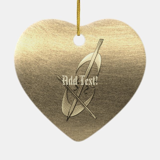 Kärlek Cello Music Add Text Ornament (Baksidan)