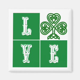 Kärlek Celtic Shamrock Hearts Magnet