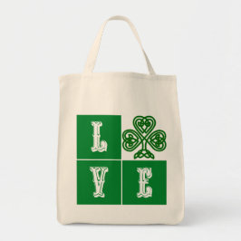 Kärlek Celtic Shamrock Hearts Tygkasse