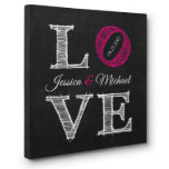 Kärlek Chalkboard Lettre Art Par Canvas-tecken<br><div class="desc">Den här unika arbetsytans utformning skrivs ut på arbetsytan för konstnärer och sträcker sig över 3/4? ram av vårt eget Pappra Blast Team.

Canvas väggkonst kommer med redot att hänga med en såg tandtråd. Det kommer att bli en underbar Bröllop eller en jubileumsgåva!</div>