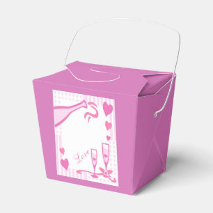 Kärlek, Champagne & Hearts Rosa Ta bort favoritbox Presentaskar