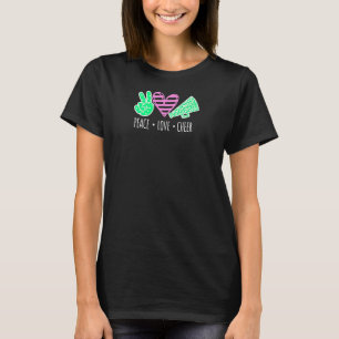 Kärlek Cheer-ledaren Tonåring flickor Cheerleadi T Shirt