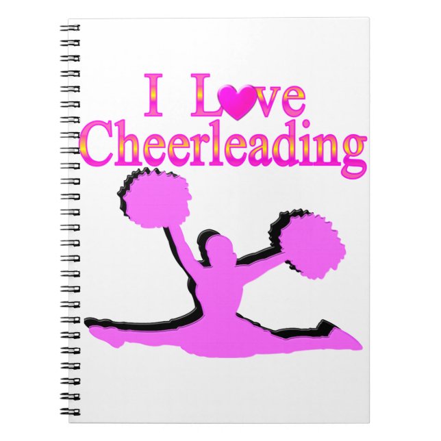 KÄRLEK CHEERLEADING ANTECKNINGSBOK MED SPIRAL (Framsidan)