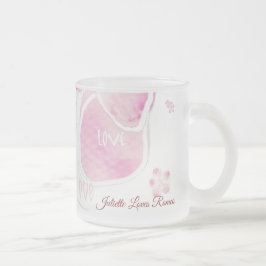 Kärlek Cherry Blommar (Personalize) Frostad Glasmugg
