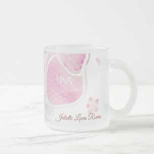 Kärlek Cherry Blommar (Personalize) Frostad Glasmugg