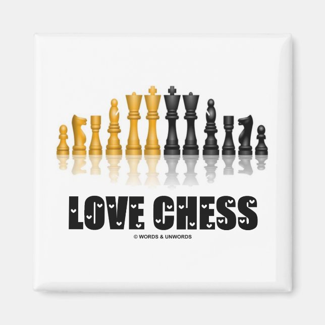 Kärlek Chess Magnet (Framsidan)