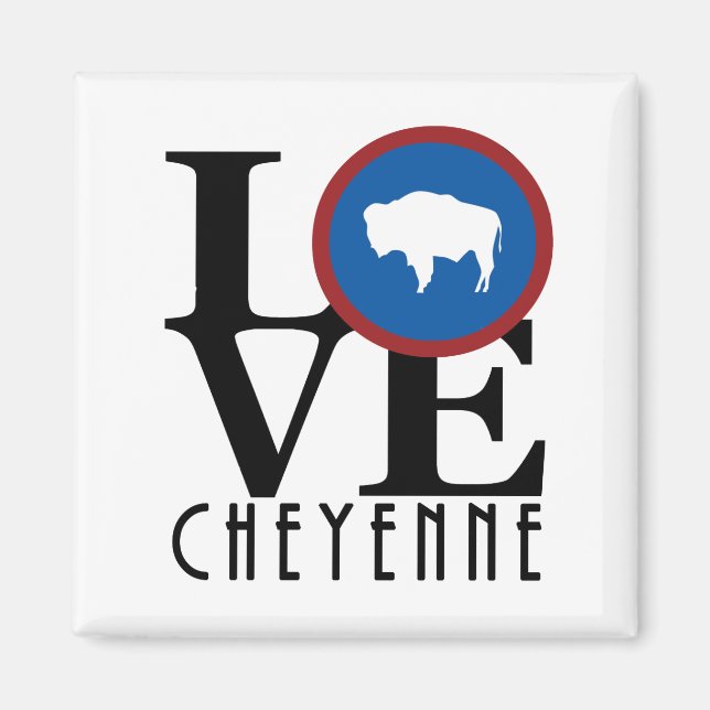 KÄRLEK Cheyenne Wyoming Magnet (Framsidan)