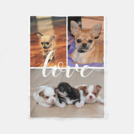 Kärlek Chihuahua Photo Fleece Blanket