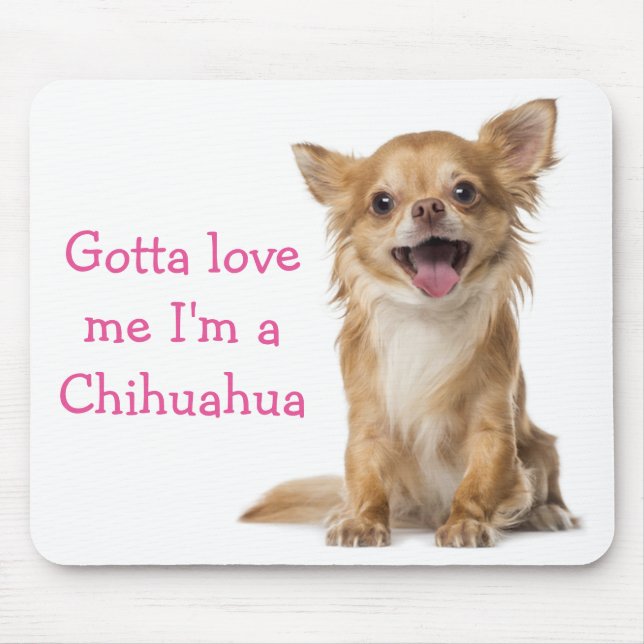 Kärlek Chihuahua Puppy Hund-musslor Musmatta (Framsidan)