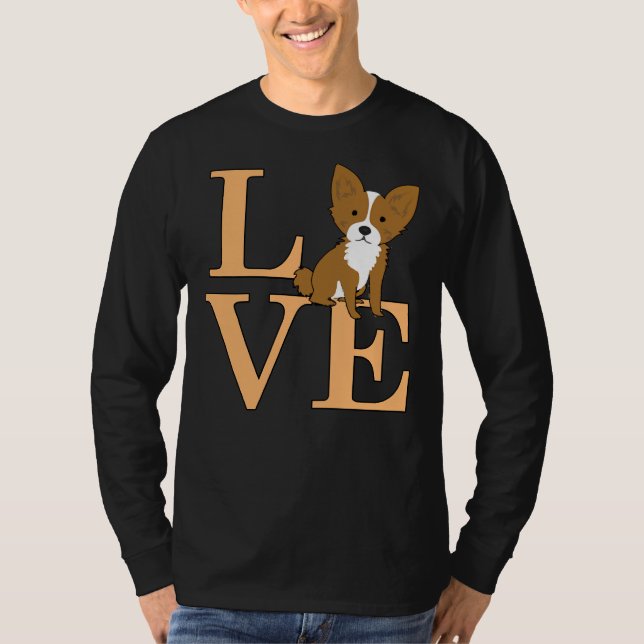 Kärlek Chihuahua T Shirt (Framsida)