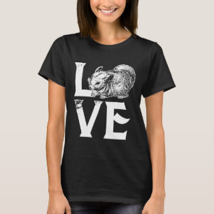 Kärlek Chinchilla Cute Spirit Animal Silhouette T Shirt