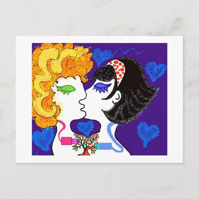 Kärlek + chip + fantasier vykort (Framsida)