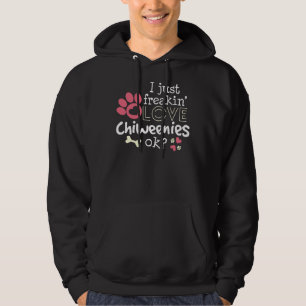 Kärlek Chiweenie Rolig hund Mamma Chihuahua Owner Hoodie