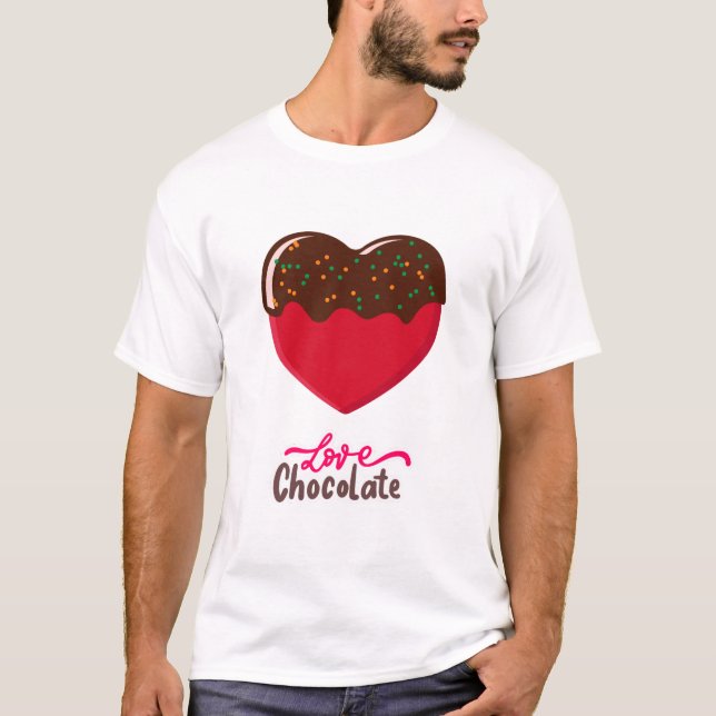 Kärlek Chocolate T-Shirt (Framsida)