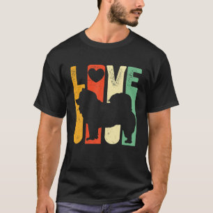 Kärlek Chow Mamma Gift Retro Mamma Hundägare Vinta T Shirt