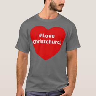 Kärlek ChristChurch Hashtag Heart T Shirt