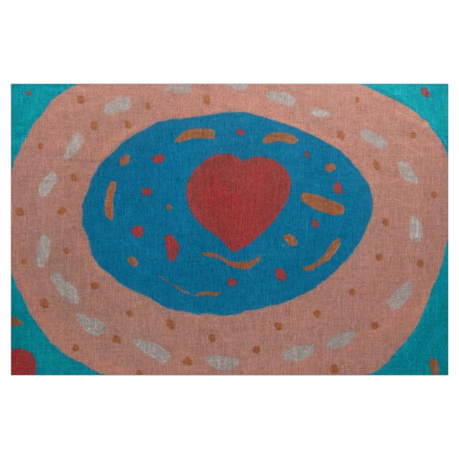 Kärlek Circles Fabric Tyg (Yard)