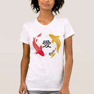 Kärlek Circles Japansk accent Koi Kärlek Brides Gi T-shirt