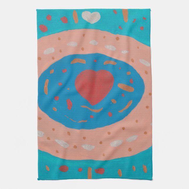 Kärlek Circles Kitchen Towel Kökshandduk (Vertikal)
