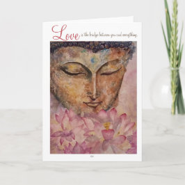 Kärlek citat Buddha Watercolor Art Greeting Cards Kort