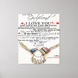 Kärlek-citat för flickvän   Bästa gåva till fru Canvastryck