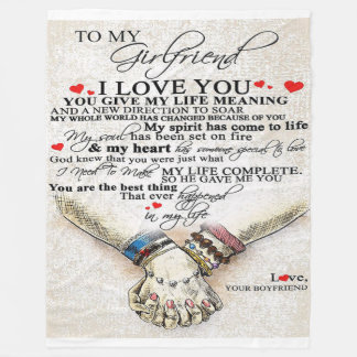 Kärlek-citat för flickvän | Bästa gåva till fru Fleecefilt