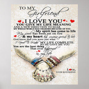 Kärlek-citat för flickvän   Bästa gåva till fru Poster