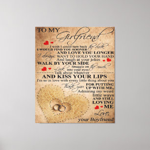 Kärlek-citat för flickvän   Nuvarande Cute Family Canvastryck