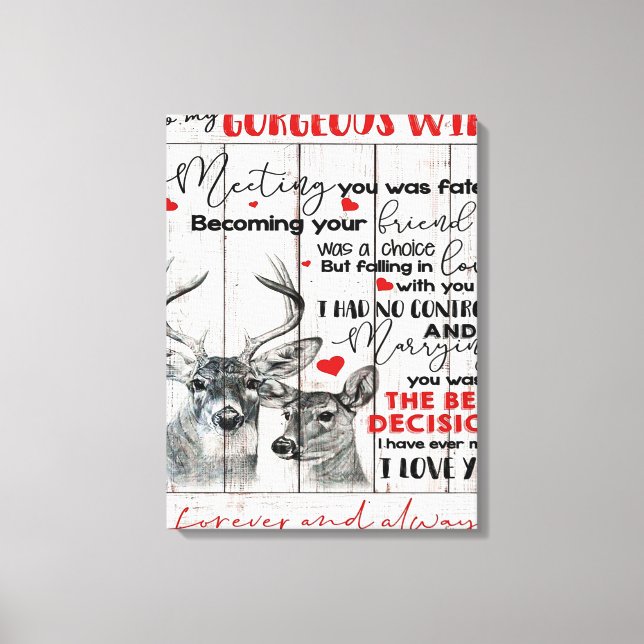 Kärlek-citat för födelsedagskalender, fru par Bröl Canvastryck (Framsida)