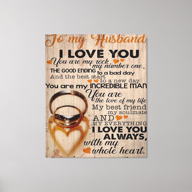 Kärlek-citat för Make | Cute Gift for Boykompis Canvastryck (Framsida)