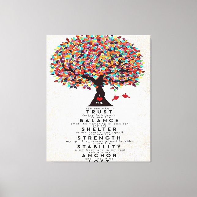 Kärlek-citat för Make | Loful Gift Canvastryck (Framsida)