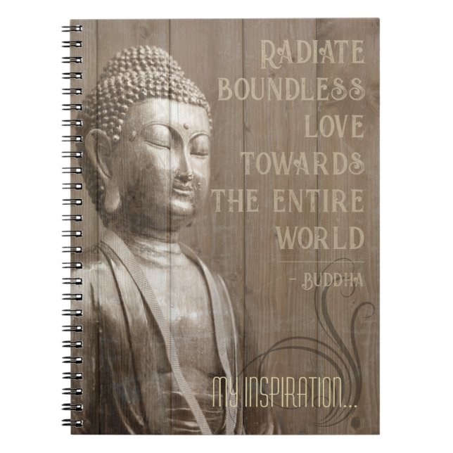 Kärlek citat inspirerande buddha Art Buddhist sa Anteckningsbok (Framsidan)