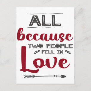 Kärlek citat Valentines day typografi Vykort