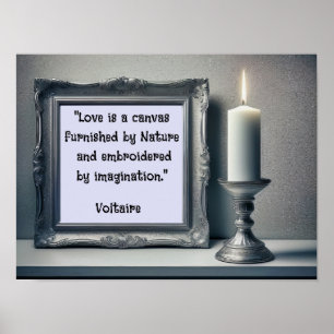 Kärlek-citatet - Voltaire Poster