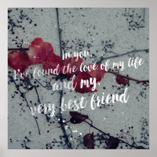 Kärlek citattecken för honom - Poster typografi