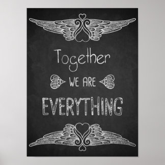 Kärlek-citatteckentateckentavtryck Poster