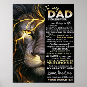 Kärlek citerar Brev, till min Pappa-gåva. Poster