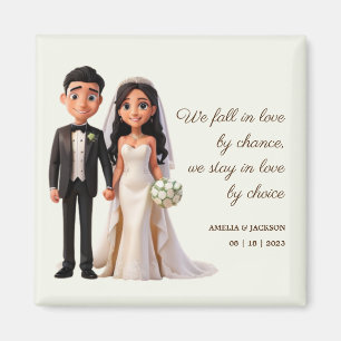 Kärlek citerar bröllopsfavoriter i Bride och Groom Magnet