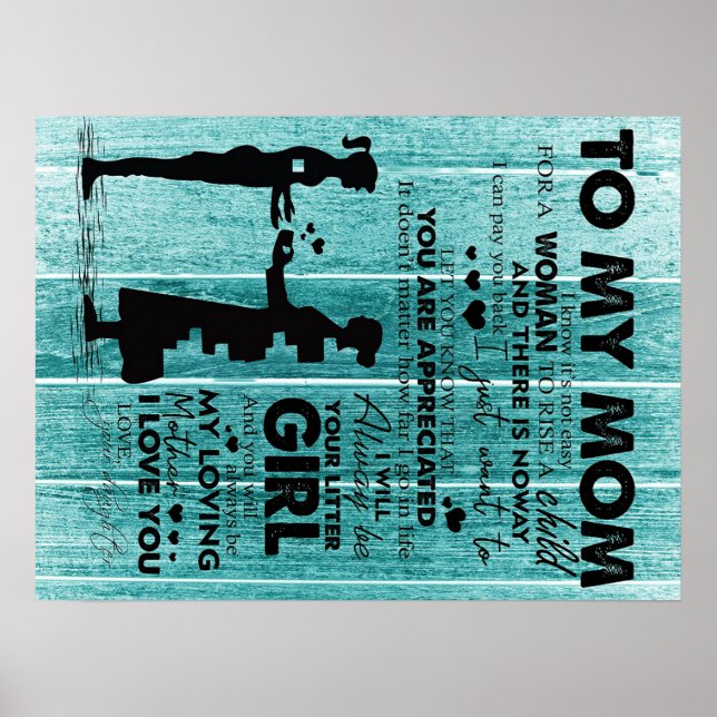 Kärlek citerar till Mor | till mitt Mamma Brev | Poster (Framsidan)